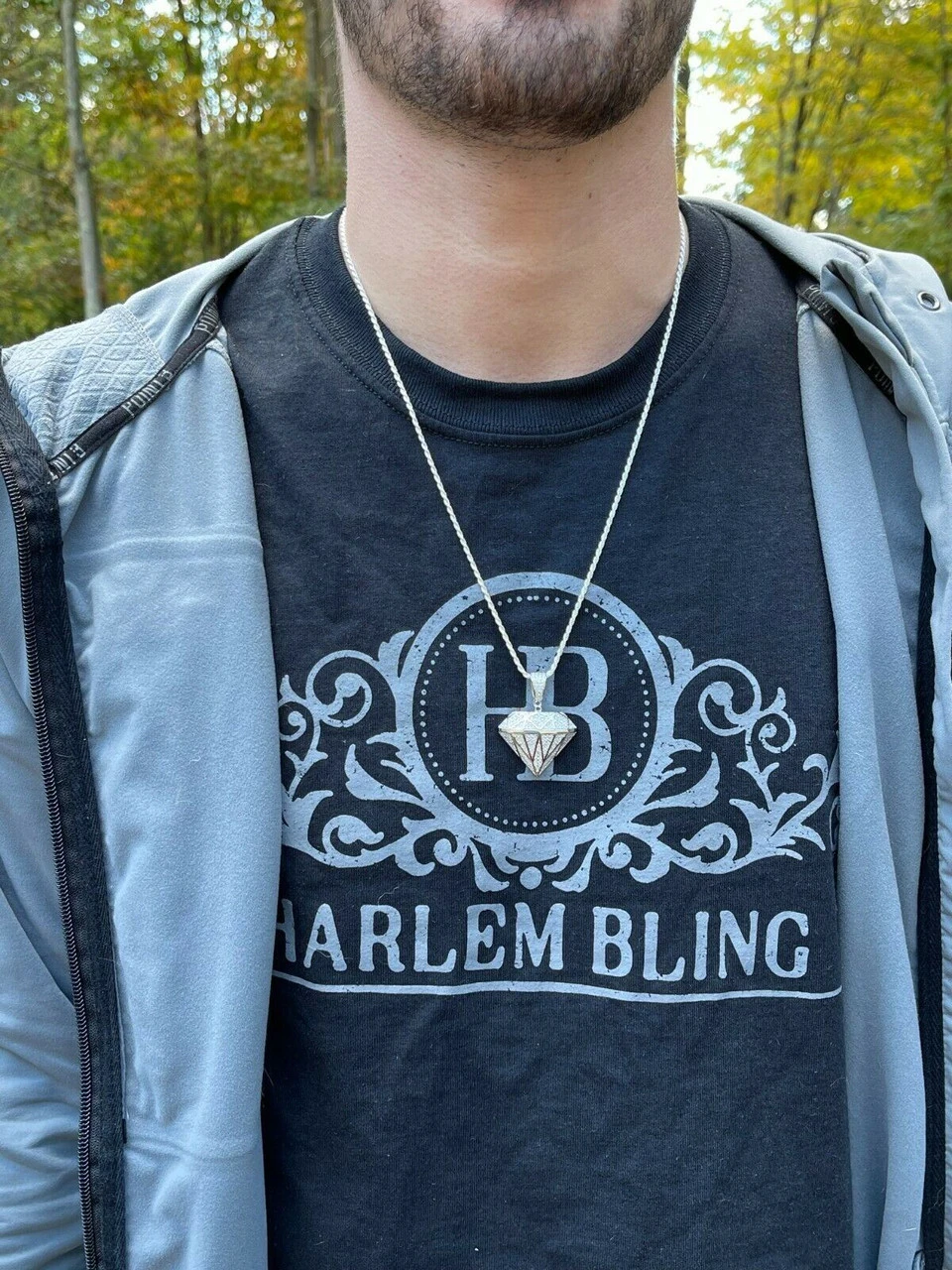 Iced Diamond Shape Bling Pendant Hip Hop Necklace 925 Silver / Gold MOISSANITE 6 Iced Diamond Shape Bling Pendant Hip Hop Necklace 925 Silver / Gold MOISSANITE - Image 4