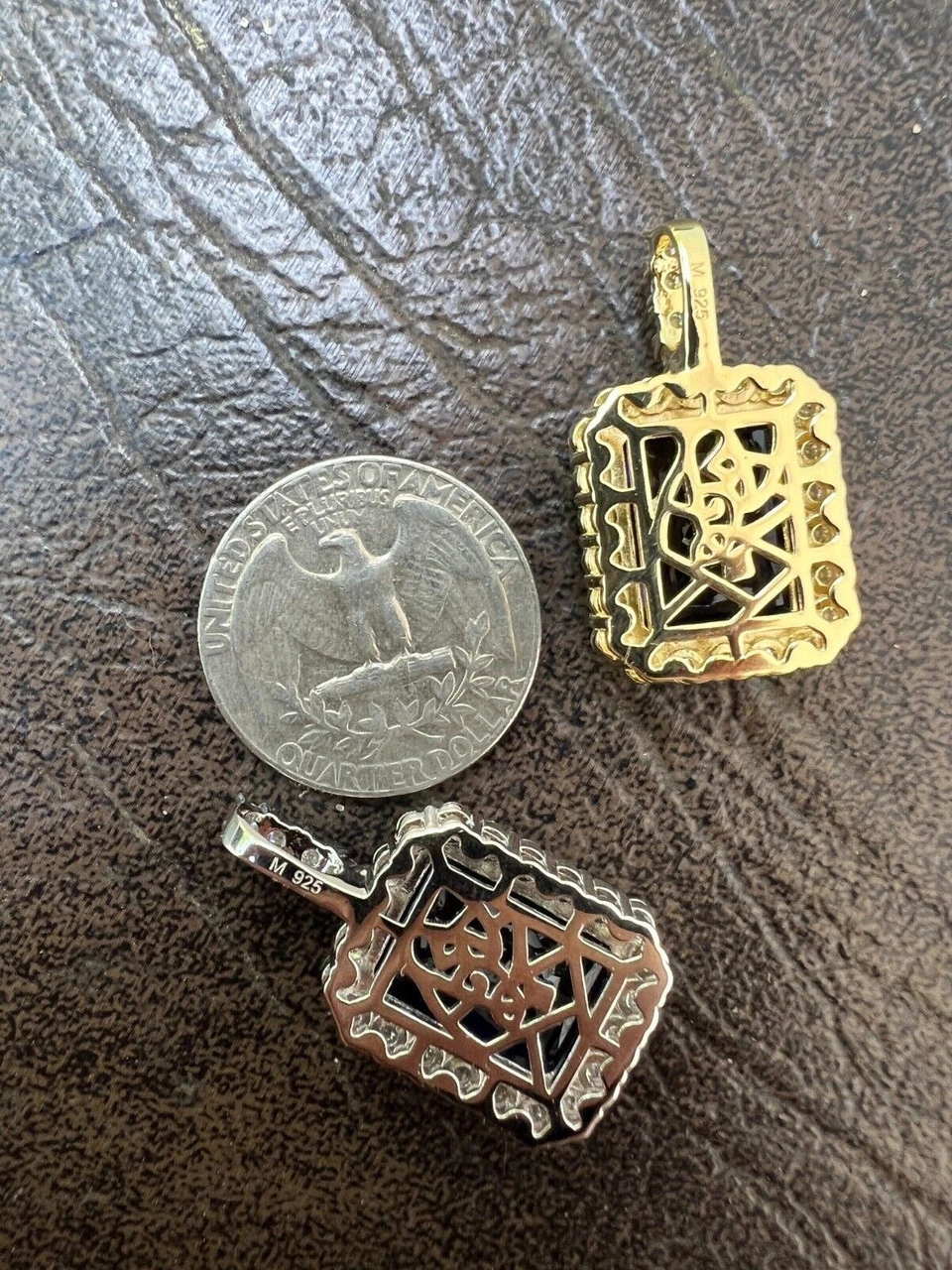 Iced Moissanite & Simulated Sapphire Stone Pendant Necklace Pass Diamond Test 12 Iced Moissanite & Simulated Sapphire Stone Pendant Necklace Pass Diamond Test - Image 10