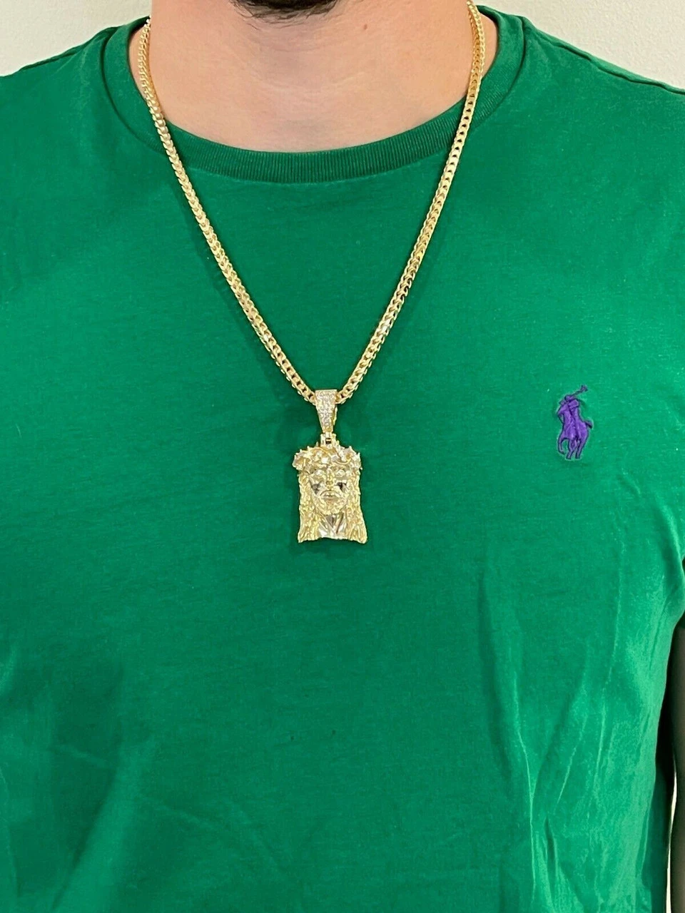 Iced MOISSANITE Real Silver Gold Jesus Piece Pendant Necklace Men HipHop Jewelry 12 Iced MOISSANITE Real Silver Gold Jesus Piece Pendant Necklace Men HipHop Jewelry - Image 10