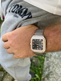 Men's 2.5ct MOISSANITE Watch Hip Hop Two Tone Rose Gold Plated Automatic Black 19 Men's 2.5ct MOISSANITE Watch Hip Hop Two Tone Rose Gold Plated Automatic Black -Harlem Bling Shop hip hop mens 2.5ct moissanite watch hip hop two tone rose gold plated automatic black 35615.1664357467