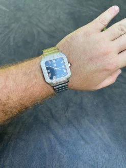 Men's 2.5ct MOISSANITE Watch Hip Hop Two Tone Rose Gold Plated Automatic Black 24 Men's 2.5ct MOISSANITE Watch Hip Hop Two Tone Rose Gold Plated Automatic Black -Harlem Bling Shop hip hop mens 2.5ct moissanite watch hip hop two tone rose gold plated automatic black 61715.1664299446