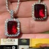 Mens Hip Hop Iced Moissanite & Ruby Pendant Necklace Real 925 Silver / 14k Gold 1 Mens Hip Hop Iced Moissanite & Ruby Pendant Necklace Real 925 Silver / 14k Gold -Harlem Bling Shop hip hop mens hip hop iced moissanite and ruby pendant necklace real 925 silver 14k gold 54322.1664356456