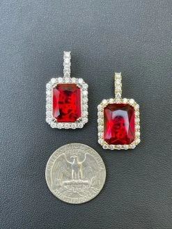 Mens Hip Hop Iced Moissanite & Ruby Pendant Necklace Real 925 Silver / 14k Gold 25 Mens Hip Hop Iced Moissanite & Ruby Pendant Necklace Real 925 Silver / 14k Gold -Harlem Bling Shop hip hop mens hip hop iced moissanite and ruby pendant necklace real 925 silver 14k gold 99570.1664360592