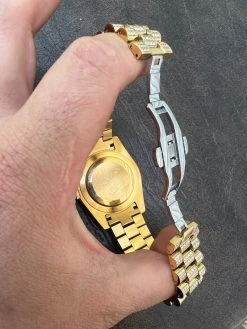 Mens MOISSANITE Red Face Gold Presidential Watch Iced Hip Hop Pass Diamond Test 19 Mens MOISSANITE Red Face Gold Presidential Watch Iced Hip Hop Pass Diamond Test -Harlem Bling Shop hip hop mens moissanite red face gold presidential watch iced hip hop pass diamond test 18501.1664357405