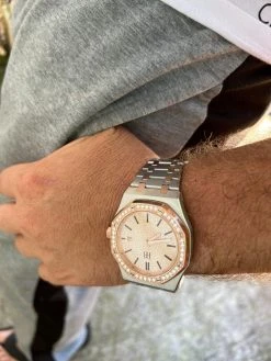 Mens MOISSANITE Watch Iced Automatic Skeleton Back Rose Gold & Stainless Steel 21 Mens MOISSANITE Watch Iced Automatic Skeleton Back Rose Gold & Stainless Steel -Harlem Bling Shop hip hop mens moissanite watch iced automatic skeleton back rose gold and stainless steel 78801.1664361592