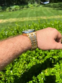 Mens MOISSANITE Watch Iced Automatic Skeleton Back Yellow Gold & Stainless Steel 16 Mens MOISSANITE Watch Iced Automatic Skeleton Back Yellow Gold & Stainless Steel -Harlem Bling Shop hip hop mens moissanite watch iced automatic skeleton back yellow gold and stainless steel 30995.1664360866