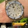 Mens MOISSANITE Watch Iced Automatic Skeleton Back Yellow Gold & Stainless Steel 2 Mens MOISSANITE Watch Iced Automatic Skeleton Back Yellow Gold & Stainless Steel -Harlem Bling Shop hip hop mens moissanite watch iced automatic skeleton back yellow gold and stainless steel 67234.1664362195