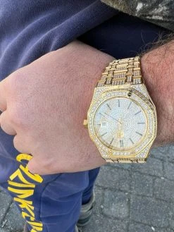 Mens MOISSANITE Watch Iced Automatic Skeleton Gold 44mm HipHop Pass Diamond Test 18 Mens MOISSANITE Watch Iced Automatic Skeleton Gold 44mm HipHop Pass Diamond Test -Harlem Bling Shop hip hop mens moissanite watch iced automatic skeleton gold 44mm hiphop pass diamond test 44382.1664356905