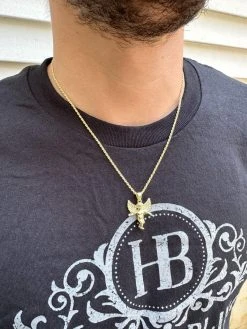 Micro Angel Pendant Iced CZ Solid 925 Silver Gold Plated Necklace Guardian Angel 41 Micro Angel Pendant Iced CZ Solid 925 Silver Gold Plated Necklace Guardian Angel -Harlem Bling Shop hip hop micro angel pendant iced cz solid 925 silver gold plated necklace guardian angel 97788.1691108641