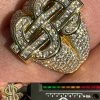 MOISSANITE 14k Gold Vermeil 925 Silver Dollar Sign Money Ring Pass Diamond Test 1 MOISSANITE 14k Gold Vermeil 925 Silver Dollar Sign Money Ring Pass Diamond Test -Harlem Bling Shop hip hop moissanite 14k gold vermeil 925 silver dollar sign money ring pass diamond test 23628.1664361736