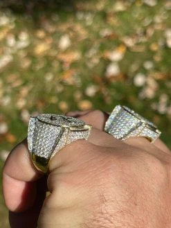 MOISSANITE 14k Gold Vermeil Masonic Ring Pass Diamond Test Pinky Hip Hop Mason 19 MOISSANITE 14k Gold Vermeil Masonic Ring Pass Diamond Test Pinky Hip Hop Mason -Harlem Bling Shop hip hop moissanite 14k gold vermeil masonic ring pass diamond test pinky hip hop mason 04259.1664358488