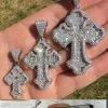 MOISSANITE 2Pac Gothic Cross Pendant Iced Baguette Necklace Real 925 Silver - 3 Sizes 2 MOISSANITE 2Pac Gothic Cross Pendant Iced Baguette Necklace Real 925 Silver - 3 Sizes -Harlem Bling Shop hip hop moissanite 2pac gothic cross pendant iced baguette necklace real 925 silver 3 sizes 07913.1692492559