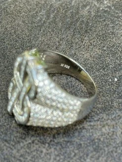 MOISSANITE 925 Silver Dollar Sign $ Money Ring Pass Diamond Tester Pinky Hip Hop -Harlem Bling Shop hip hop moissanite 925 silver dollar sign dollar money ring pass diamond tester pinky hip hop 79881.1664356775