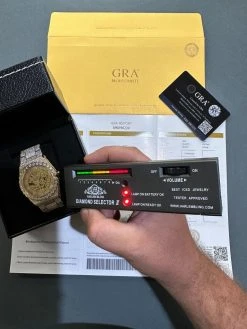 MOISSANITE Automatic Gold Skeleton Watch Mens Real Iced Hip Hop Passes Tester ✅ 31 MOISSANITE Automatic Gold Skeleton Watch Mens Real Iced Hip Hop Passes Tester ✅ -Harlem Bling Shop hip hop moissanite automatic gold skeleton watch mens real iced hip hop passes tester 20077.1684271247