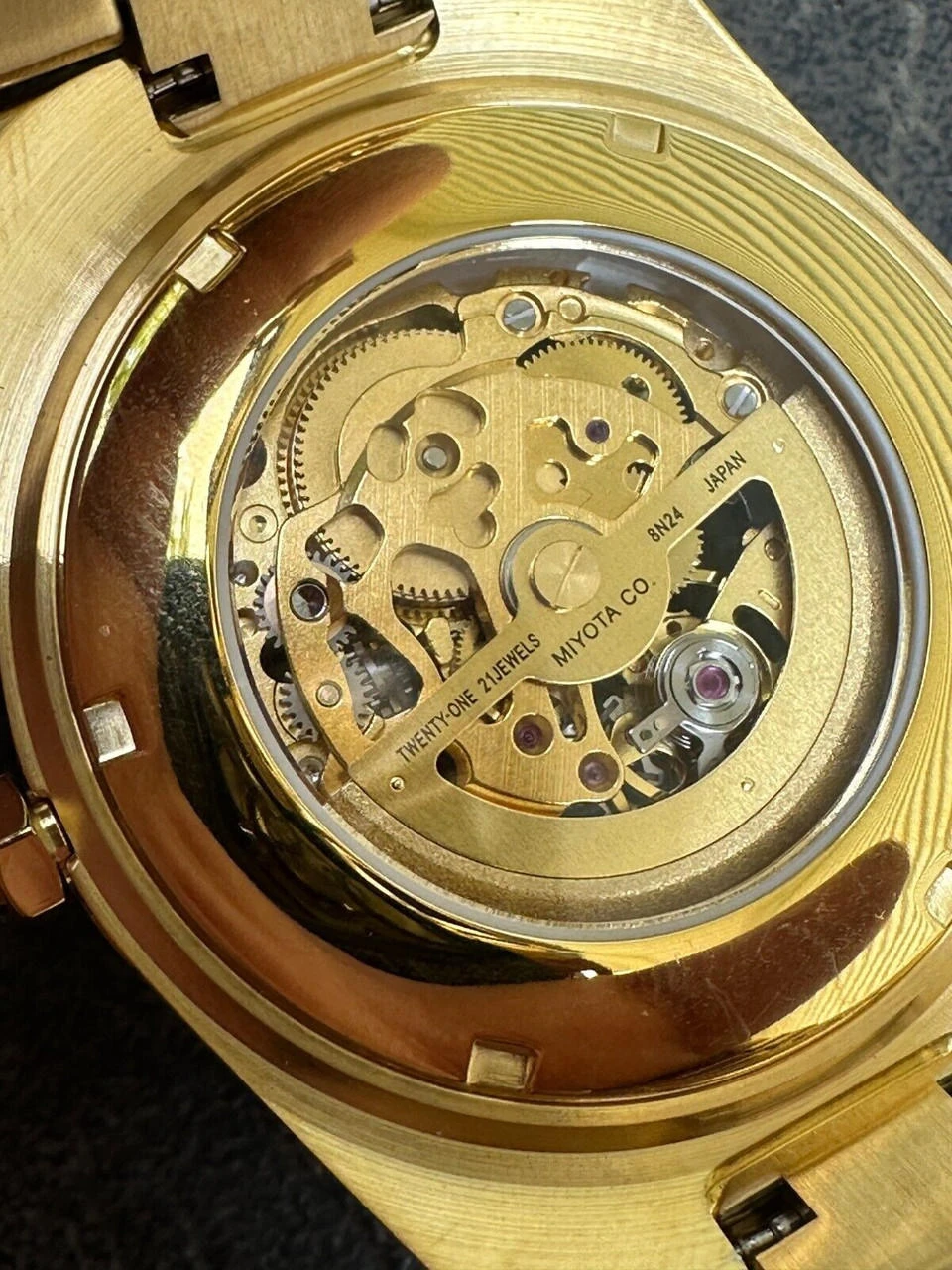 MOISSANITE Automatic Gold Skeleton Watch Mens Real Iced Hip Hop Passes Tester ✅ 7 MOISSANITE Automatic Gold Skeleton Watch Mens Real Iced Hip Hop Passes Tester ✅ - Image 5