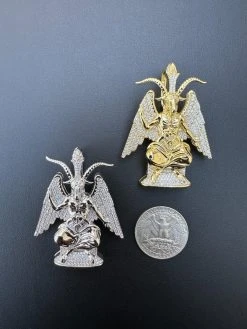 MOISSANITE Baphomet Pendant Iced Devil Goat Satan Pentagram Necklace 925 Silver 29 MOISSANITE Baphomet Pendant Iced Devil Goat Satan Pentagram Necklace 925 Silver -Harlem Bling Shop hip hop moissanite baphomet pendant iced devil goat satan pentagram necklace 925 silver 36495.1699328875