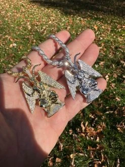 MOISSANITE Baphomet Pendant Iced Devil Goat Satan Pentagram Necklace 925 Silver 41 MOISSANITE Baphomet Pendant Iced Devil Goat Satan Pentagram Necklace 925 Silver -Harlem Bling Shop hip hop moissanite baphomet pendant iced devil goat satan pentagram necklace 925 silver 41241.1699328793