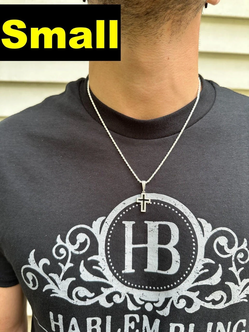 MOISSANITE Cross Pendant Iced Necklace Black Enamel Real 925 Silver 3 Sizes 13 MOISSANITE Cross Pendant Iced Necklace Black Enamel Real 925 Silver 3 Sizes - Image 11