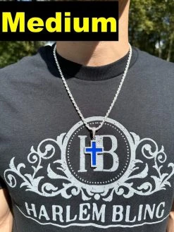 MOISSANITE Cross Pendant Iced Necklace Navy Blue Enamel Real 925 Silver 3 Sizes 27 MOISSANITE Cross Pendant Iced Necklace Navy Blue Enamel Real 925 Silver 3 Sizes -Harlem Bling Shop hip hop moissanite cross pendant iced necklace navy blue enamel real 925 silver 3 sizes 11728.1694654942