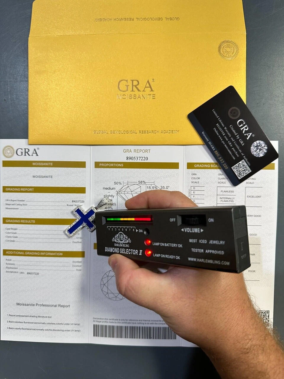 MOISSANITE Cross Pendant Iced Necklace Navy Blue Enamel Real 925 Silver 3 Sizes 16 MOISSANITE Cross Pendant Iced Necklace Navy Blue Enamel Real 925 Silver 3 Sizes - Image 14