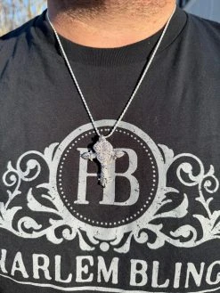MOISSANITE Cross W. Rose Thorns Pendant Iced Necklace Real 925 Silver / 14k Gold 31 MOISSANITE Cross W. Rose Thorns Pendant Iced Necklace Real 925 Silver / 14k Gold -Harlem Bling Shop hip hop moissanite cross w rose thorns pendant iced necklace real 925 silver 14k gold 11742.1704266764