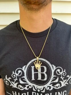 Moissanite Crown Pendant Real 925 Sterling Silver / Gold 27 Moissanite Crown Pendant Real 925 Sterling Silver / Gold -Harlem Bling Shop hip hop moissanite crown pendant real 925 sterling silver gold 62893.1664359321