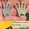 Moissanite Crown Pendant Real 925 Sterling Silver / Gold 2 Moissanite Crown Pendant Real 925 Sterling Silver / Gold -Harlem Bling Shop hip hop moissanite crown pendant real 925 sterling silver gold 71355.1664362832