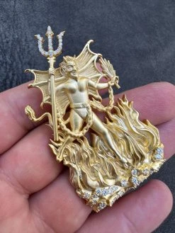 MOISSANITE Devil Satan Heavy Pendant - Iced Diablo Demon Necklace Real 925 Silver 37 MOISSANITE Devil Satan Heavy Pendant - Iced Diablo Demon Necklace Real 925 Silver -Harlem Bling Shop hip hop moissanite devil satan heavy pendant iced moissanite demon necklace real 925 silver 37257.1694828349