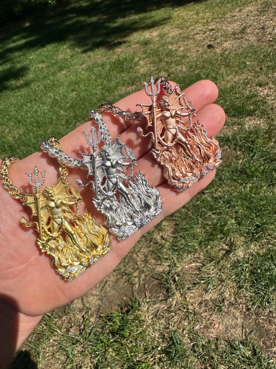 MOISSANITE Devil Satan Heavy Pendant - Iced Diablo Demon Necklace Real 925 Silver 22 MOISSANITE Devil Satan Heavy Pendant - Iced Diablo Demon Necklace Real 925 Silver - Image 20