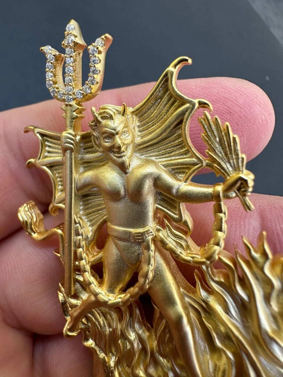 MOISSANITE Devil Satan Heavy Pendant - Iced Diablo Demon Necklace Real 925 Silver 16 MOISSANITE Devil Satan Heavy Pendant - Iced Diablo Demon Necklace Real 925 Silver - Image 14