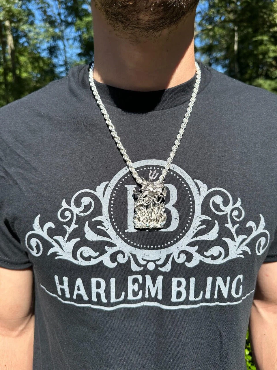 MOISSANITE Devil Satan Heavy Pendant - Iced Diablo Demon Necklace Real 925 Silver 6 MOISSANITE Devil Satan Heavy Pendant - Iced Diablo Demon Necklace Real 925 Silver - Image 4