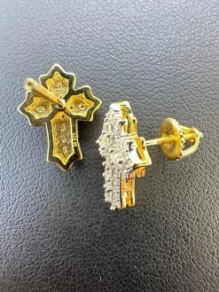 Moissanite Gothic Cross Large Earrings 14k Gold Vermeil 925 Silver Iced Hip Hop 27 Moissanite Gothic Cross Large Earrings 14k Gold Vermeil 925 Silver Iced Hip Hop -Harlem Bling Shop hip hop moissanite gothic cross large earrings 14k gold vermeil 925 silver iced hip hop 24937.1695693006