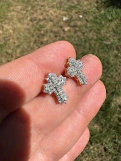 Moissanite Gothic Cross Large Earrings 14k Gold Vermeil 925 Silver Iced Hip Hop 38 Moissanite Gothic Cross Large Earrings 14k Gold Vermeil 925 Silver Iced Hip Hop -Harlem Bling Shop hip hop moissanite gothic cross large earrings 14k gold vermeil 925 silver iced hip hop 27507.1695693131