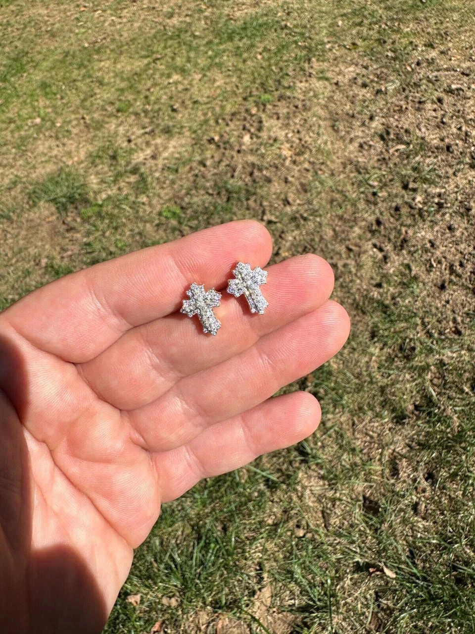 Moissanite Gothic Cross Large Earrings 14k Gold Vermeil 925 Silver Iced Hip Hop 21 Moissanite Gothic Cross Large Earrings 14k Gold Vermeil 925 Silver Iced Hip Hop - Image 19