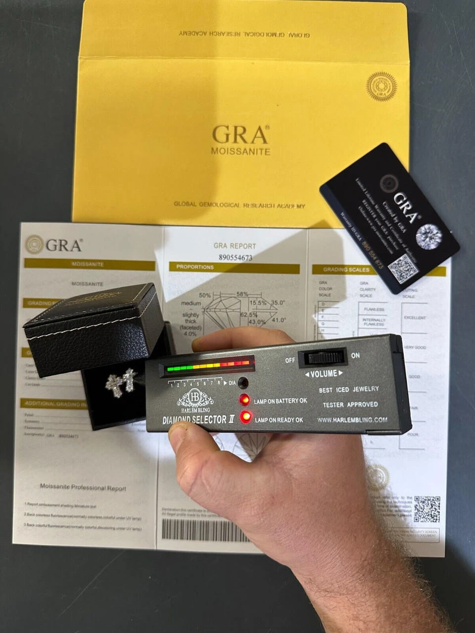 Moissanite Gothic Cross Large Earrings 14k Gold Vermeil 925 Silver Iced Hip Hop 7 Moissanite Gothic Cross Large Earrings 14k Gold Vermeil 925 Silver Iced Hip Hop - Image 5