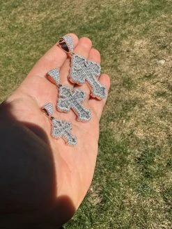 MOISSANITE Gothic Tupac Cross Pendant Baguette Necklace Rose Gold Plated 925 Silver 28 MOISSANITE Gothic Tupac Cross Pendant Baguette Necklace Rose Gold Plated 925 Silver -Harlem Bling Shop hip hop moissanite gothic tupac cross pendant baguette necklace rose gold plated 925 silver 29358.1693703422