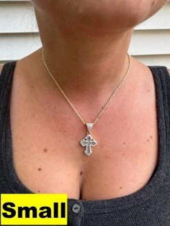 MOISSANITE Gothic Tupac Cross Pendant Iced Baguette Necklace 14k Gold Vermeil 925 Silver 26 MOISSANITE Gothic Tupac Cross Pendant Iced Baguette Necklace 14k Gold Vermeil 925 Silver -Harlem Bling Shop hip hop moissanite gothic tupac cross pendant iced baguette necklace 14k gold vermeil 925 silver 53174.1693703414