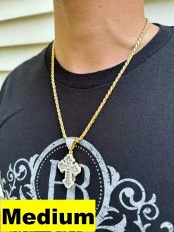 MOISSANITE Gothic Tupac Cross Pendant Iced Baguette Necklace 14k Gold Vermeil 925 Silver 37 MOISSANITE Gothic Tupac Cross Pendant Iced Baguette Necklace 14k Gold Vermeil 925 Silver -Harlem Bling Shop hip hop moissanite gothic tupac cross pendant iced baguette necklace 14k gold vermeil 925 silver 54362.1693703434
