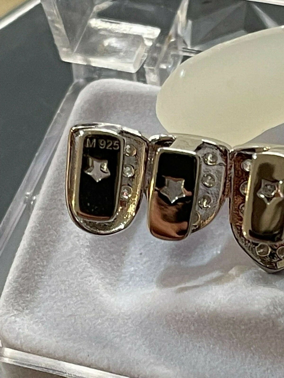 MOISSANITE GRILLZ Pass Diamond Test Teeth Top & Bottom Hip Hop 925 Silver Iced 13 MOISSANITE GRILLZ Pass Diamond Test Teeth Top & Bottom Hip Hop 925 Silver Iced - Image 11