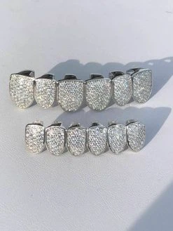 MOISSANITE GRILLZ Pass Diamond Test Teeth Top & Bottom Hip Hop 925 Silver Iced 16 MOISSANITE GRILLZ Pass Diamond Test Teeth Top & Bottom Hip Hop 925 Silver Iced -Harlem Bling Shop hip hop moissanite grillz pass diamond test teeth top and bottom hip hop 925 silver iced 62099.1664389439