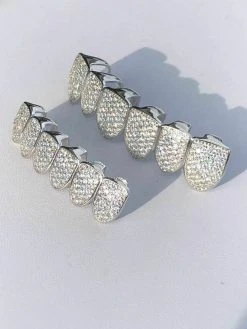 MOISSANITE GRILLZ Pass Diamond Test Teeth Top & Bottom Hip Hop 925 Silver Iced 18 MOISSANITE GRILLZ Pass Diamond Test Teeth Top & Bottom Hip Hop 925 Silver Iced -Harlem Bling Shop hip hop moissanite grillz pass diamond test teeth top and bottom hip hop 925 silver iced 96157.1664388008