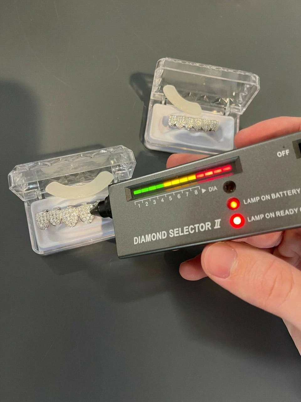 MOISSANITE GRILLZ Pass Diamond Test Teeth Top & Bottom Hip Hop 925 Silver Iced 6 MOISSANITE GRILLZ Pass Diamond Test Teeth Top & Bottom Hip Hop 925 Silver Iced - Image 4