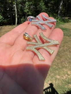 MOISSANITE Hip Hop New York Pendant Iced Real 925 Silver Necklace Mens Ladies -Harlem Bling Shop hip hop moissanite hip hop new york pendant iced real 925 silver necklace mens ladies 45745.1664300307