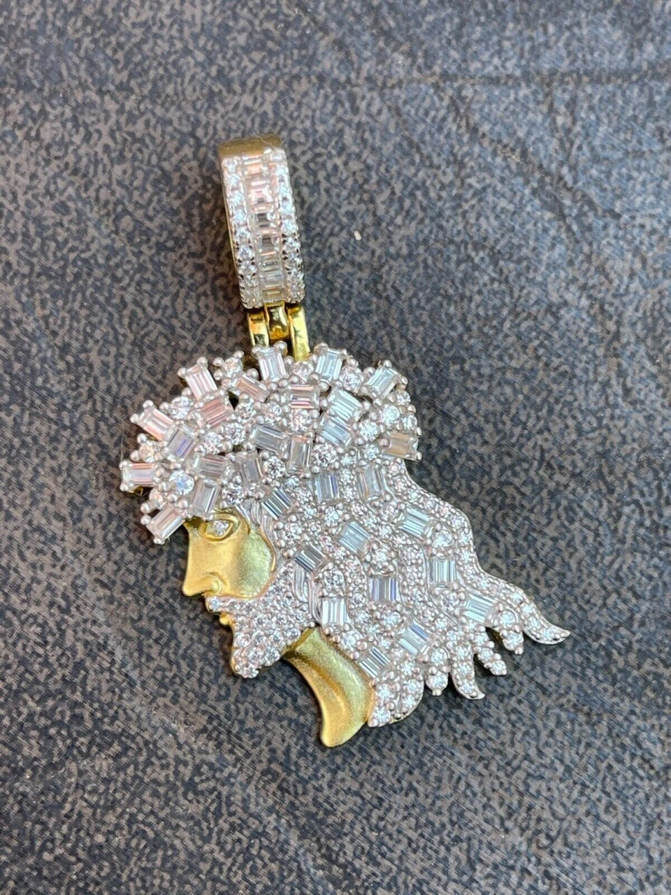 Moissanite Iced Bust Down 2.5ct Jesus Face Pendant Pass Diamond Test Silver Gold 12 Moissanite Iced Bust Down 2.5ct Jesus Face Pendant Pass Diamond Test Silver Gold - Image 10