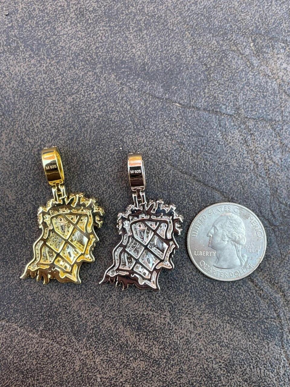 Moissanite Iced Bust Down 2.5ct Jesus Face Pendant Pass Diamond Test Silver Gold 10 Moissanite Iced Bust Down 2.5ct Jesus Face Pendant Pass Diamond Test Silver Gold - Image 8