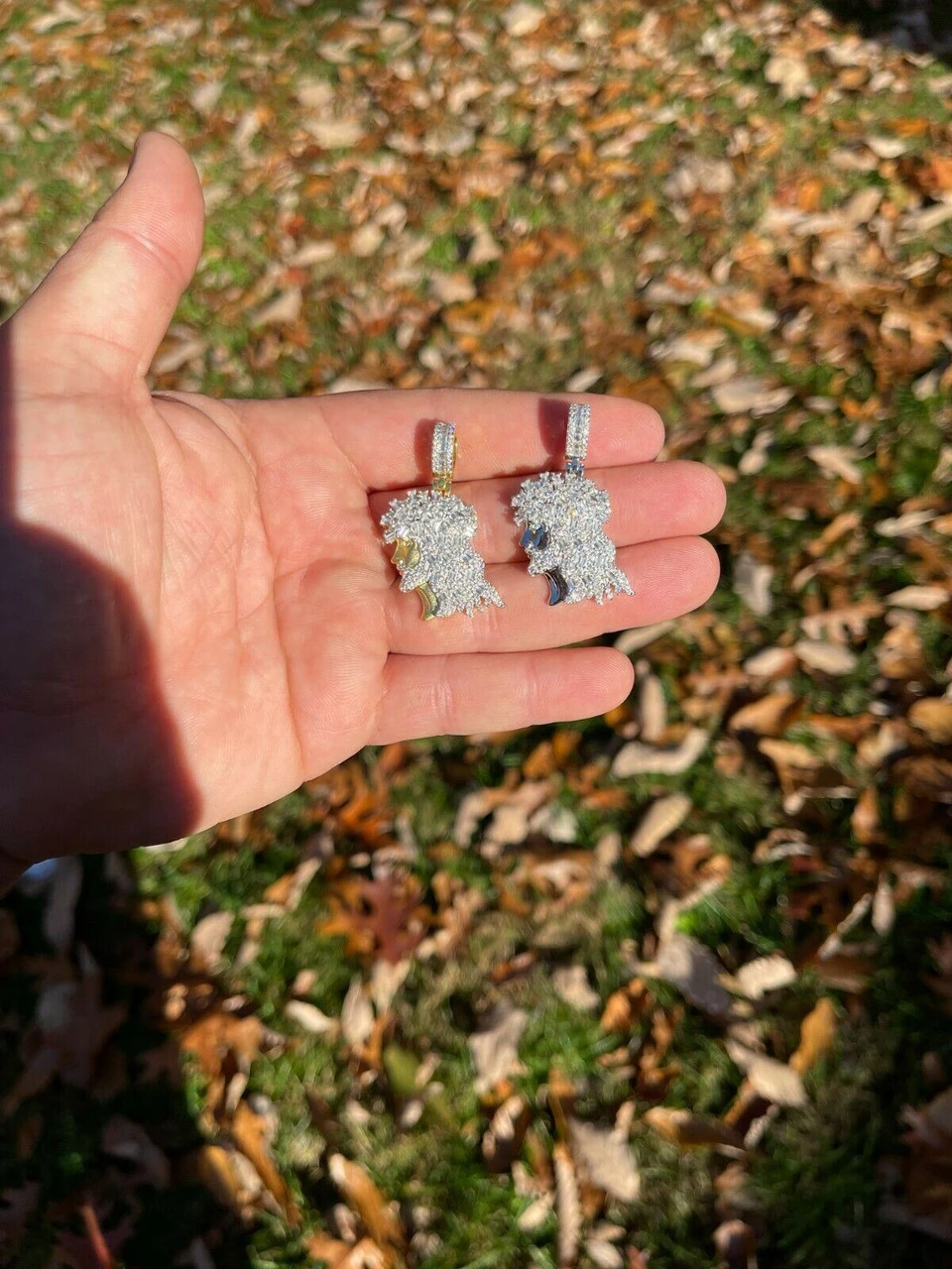 Moissanite Iced Bust Down 2.5ct Jesus Face Pendant Pass Diamond Test Silver Gold 11 Moissanite Iced Bust Down 2.5ct Jesus Face Pendant Pass Diamond Test Silver Gold - Image 9