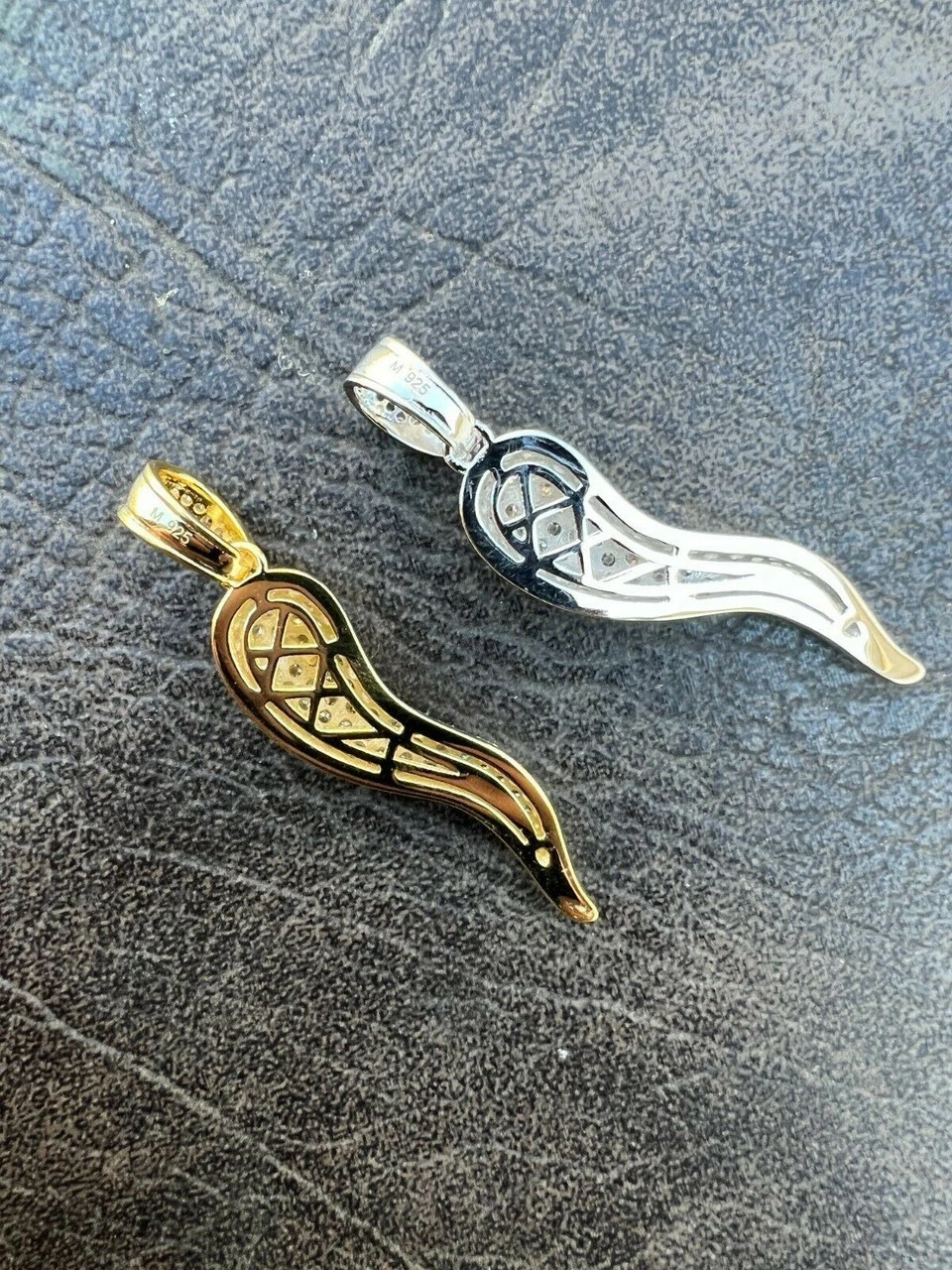 MOISSANITE Iced Hip Hop Cornicello Italian Horn Pepper Pendant Pass Diamond Test 8 MOISSANITE Iced Hip Hop Cornicello Italian Horn Pepper Pendant Pass Diamond Test - Image 6