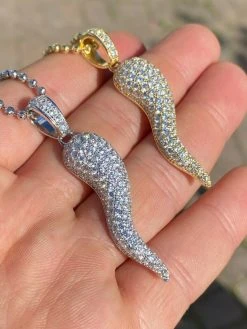MOISSANITE Iced Hip Hop Cornicello Italian Horn Pepper Pendant Pass Diamond Test 25 MOISSANITE Iced Hip Hop Cornicello Italian Horn Pepper Pendant Pass Diamond Test -Harlem Bling Shop hip hop moissanite iced hip hop cornicello italian horn pepper pendant pass diamond test 63292.1664358621