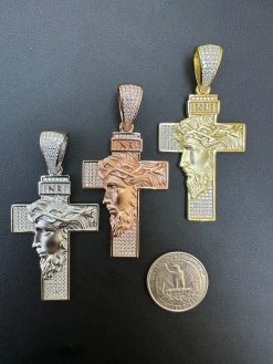 MOISSANITE Jesus Face On Cross Pendant Iced Necklace Real 925 Silver / 14k Gold 30 MOISSANITE Jesus Face On Cross Pendant Iced Necklace Real 925 Silver / 14k Gold -Harlem Bling Shop hip hop moissanite jesus face on cross pendant iced necklace real 925 silver 14k gold 22738.1692838443