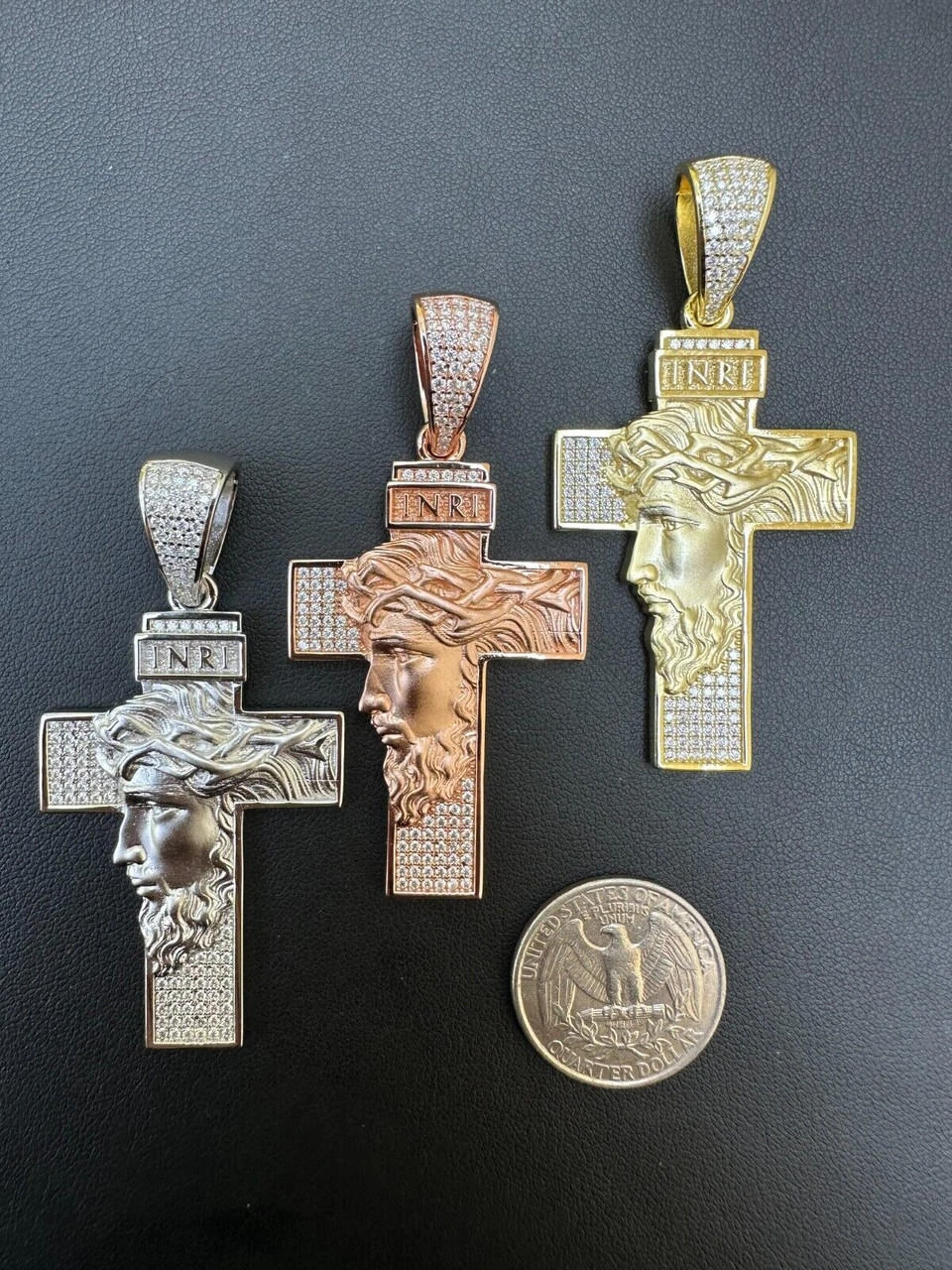 MOISSANITE Jesus Face On Cross Pendant Iced Necklace Real 925 Silver / 14k Gold 11 MOISSANITE Jesus Face On Cross Pendant Iced Necklace Real 925 Silver / 14k Gold - Image 9